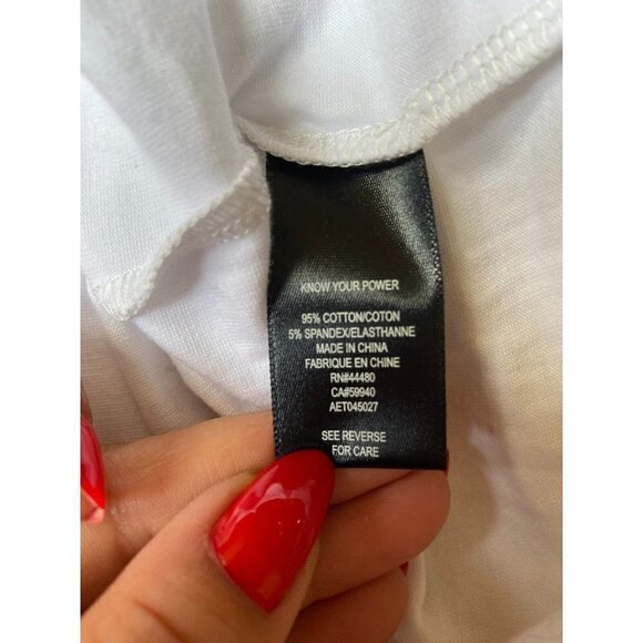 AFRM Bnwot White "Weylin" Tshirt New Padded Shoulder - Picture 6 of 7